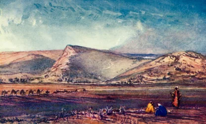 Les Collines autour de Nazareth depuis la plaine d