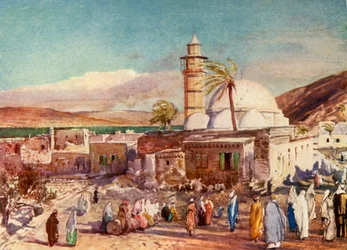 La mosquée de Tibériade et le lac de Galilée, 1902