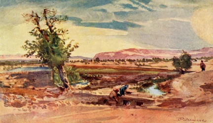Le ruisseau coulant de la source d
