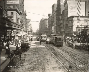 Market Street, est depuis la 10e, Philadelphie, 1907