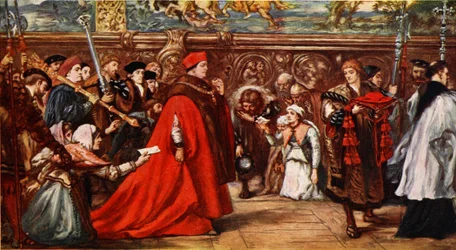 Le cardinal Wolsey en route vers Westminster Hall, illustration de 