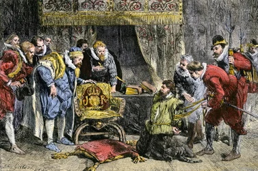 Guy Fawkes devant le roi Jacques Ier d