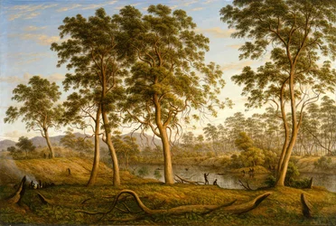 Amérindiens sur la rivière Ouse, Terre de Van Diemen