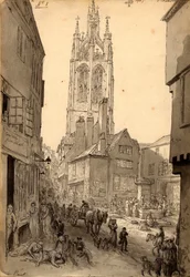 La vieille boutique de gin près de l