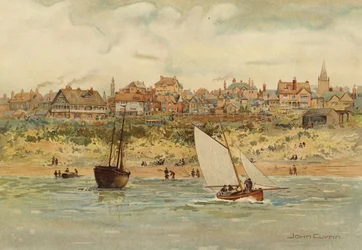Liverpool : Vue de New Brighton depuis la mer