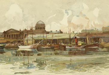 Liverpool : Partie de Salthouse Dock, avec la douane
