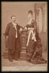 Portrait de Henry Gass 1835-1884 et de sa femme Emma Dibble, novembre 1880
