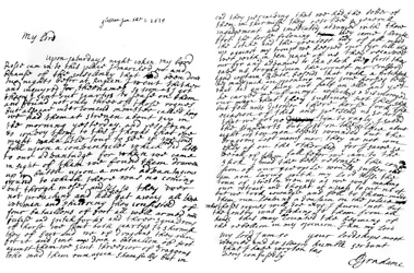 Une lettre de Graham de Claverhouse, vicomte Dundee, 1629, 1840