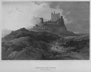 Château de Bamborough, Northumberland, 1814