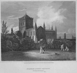 Abbaye de Hexham, Église, Northumberland, 1814