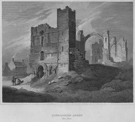 Abbaye de Lindisfarne. Façade ouest, 1814