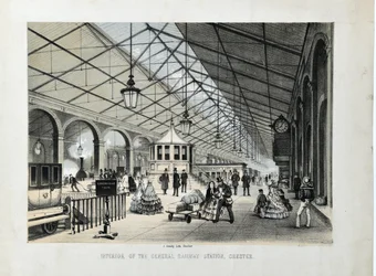 Intérieur de la gare générale, Chester