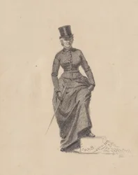 Dame avec une cravache
