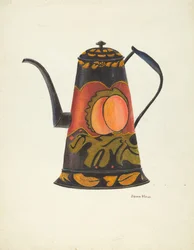 Cafetière en tole