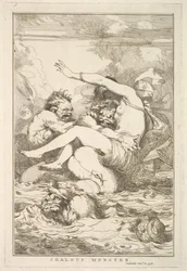 Monstre jaloux de Quinze eaux-fortes dédiées à Sir Joshua Reynolds, 8 décembre 1778