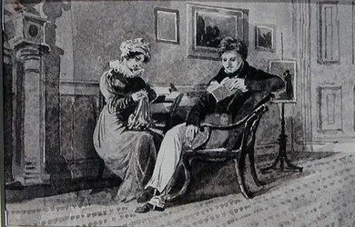 Un couple dans leur salon