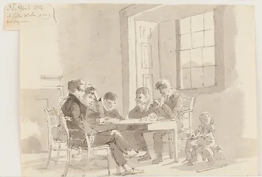 Garçons lisant à Storrs, Elterwater, 1814