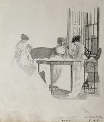 Dames cousant, 1805