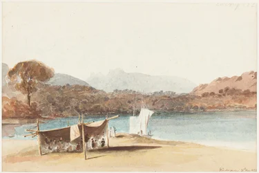 Pique-nique sous abri près du lac Windermere, 1822