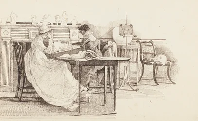 Lecture près de la cheminée, 1805