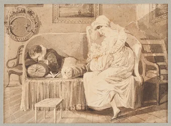 Trois sur un canapé, 1805