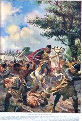 Bataille de Bouvines 1214, illustration tirée de «Hutchinson