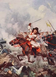 Frédéric-Guillaume, le Grand Électeur, à Fehrbellin