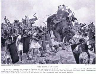 La bataille de Zama 203 av. J.-C.