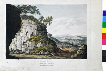Carrières de Pierre Libre. Vue près de Bath, Somersetshire