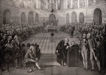 La Chambre des communes irlandaise, AD 1790, College Green, Dublin, de 