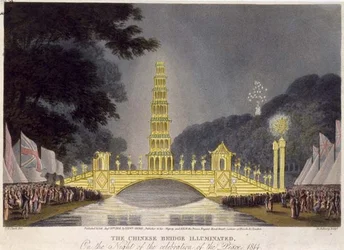 Le Pont Chinois illuminé la nuit de la célébration de la paix