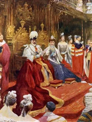 Le roi ouvrant le Parlement