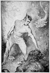 Beowulf tranche la tête de Grendel, 1910