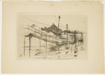 La vieille maison de péage à Bridgeport (petite plaque), 1888-1889