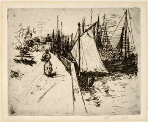 Femme sur le quai, Honfleur