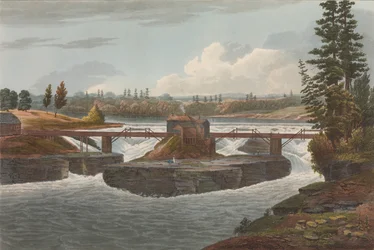 Chutes de Glenns No. 6 du Portfolio de la Rivière Hudson, 1822