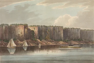 Les Palissades No. 19 du Portfolio de la Rivière Hudson, 1823-24