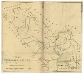 Une carte du comté de Middlesex. LOC gm72003603