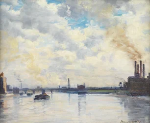 Chelsea Reach (huile sur panneau)
