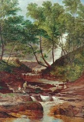 Chute du barrage de Cat Holes à Todmorden, 1870