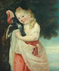 Fille avec un oiseau