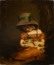 Jeune fille au lapin