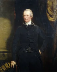 Portrait de William Pitt, debout en trois-quarts, en veste et culotte foncées