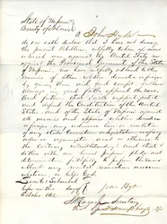 Serment de loyauté de John Hyde du Missouri, comté de St. Louis