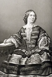 Mlle Amy Sedgwick (1830-97) gravée par D.J. Pound d