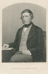 Sir George Cornewall Lewis, gravé par D.J. Pound d