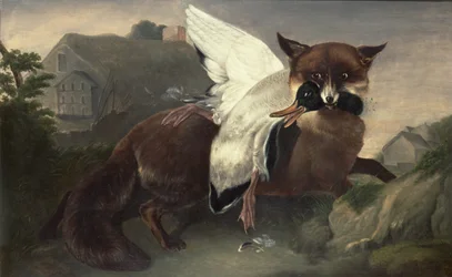 Renard et oie, vers 1835 (huile sur toile)