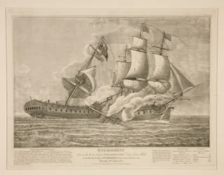 Engagement entre la frégate américaine Constitution et la frégate britannique Guerrière
