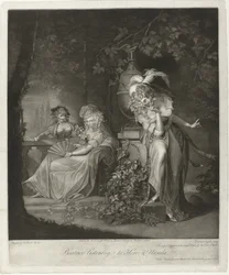 Béatrice écoutant Hero et Ursula