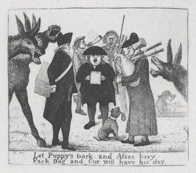 Que les chiots aboient et les ânes braient, chaque chien et cur aura son jour, 1784